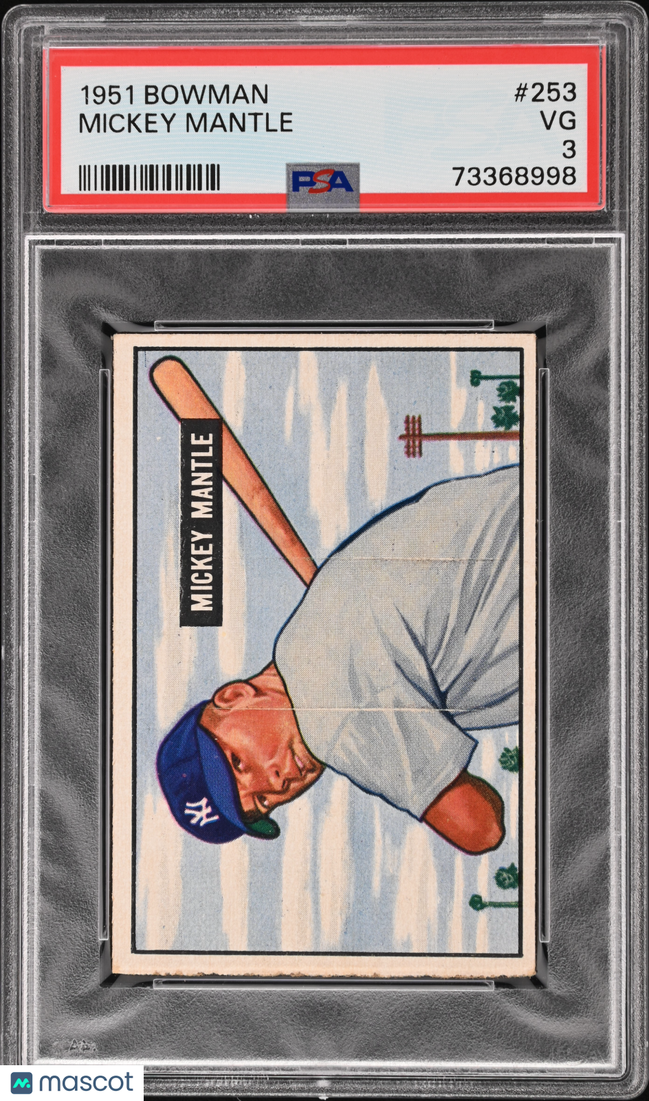1951 Bowman Mickey Mantle #253 PSA 3