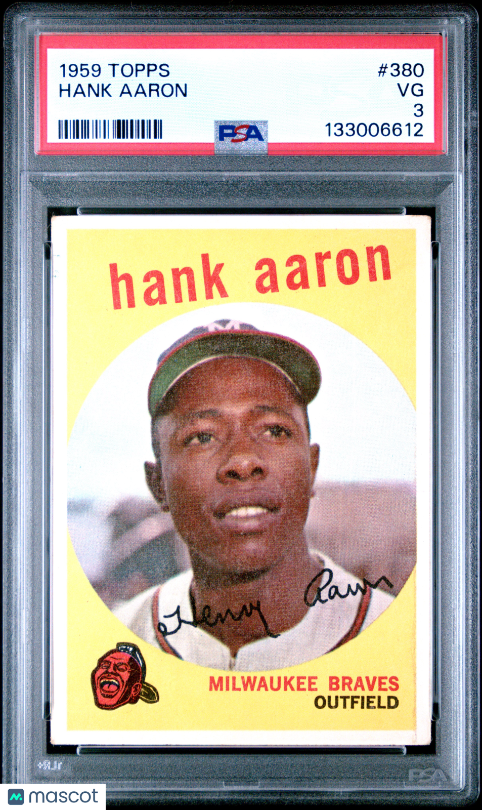1959 Topps Hank Aaron #380 PSA 3