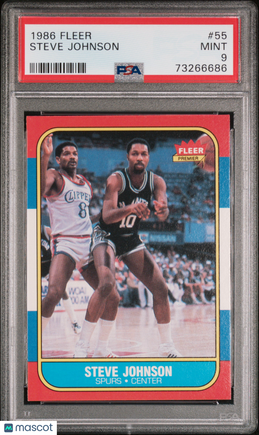 1986 Fleer Steve Johnson #55 PSA 9