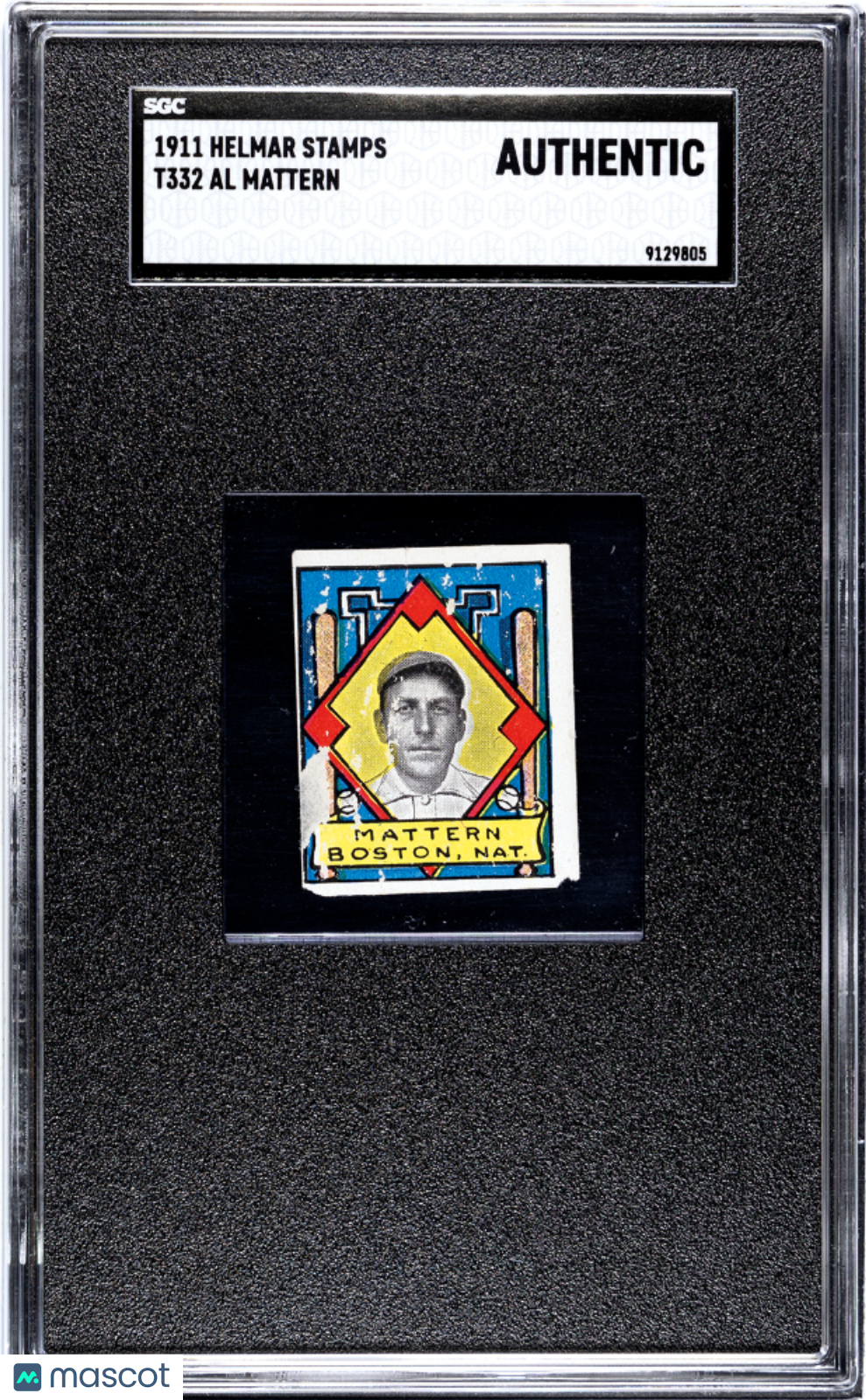 1911 Helmar Stamps (T332) Al Mattern SGC A