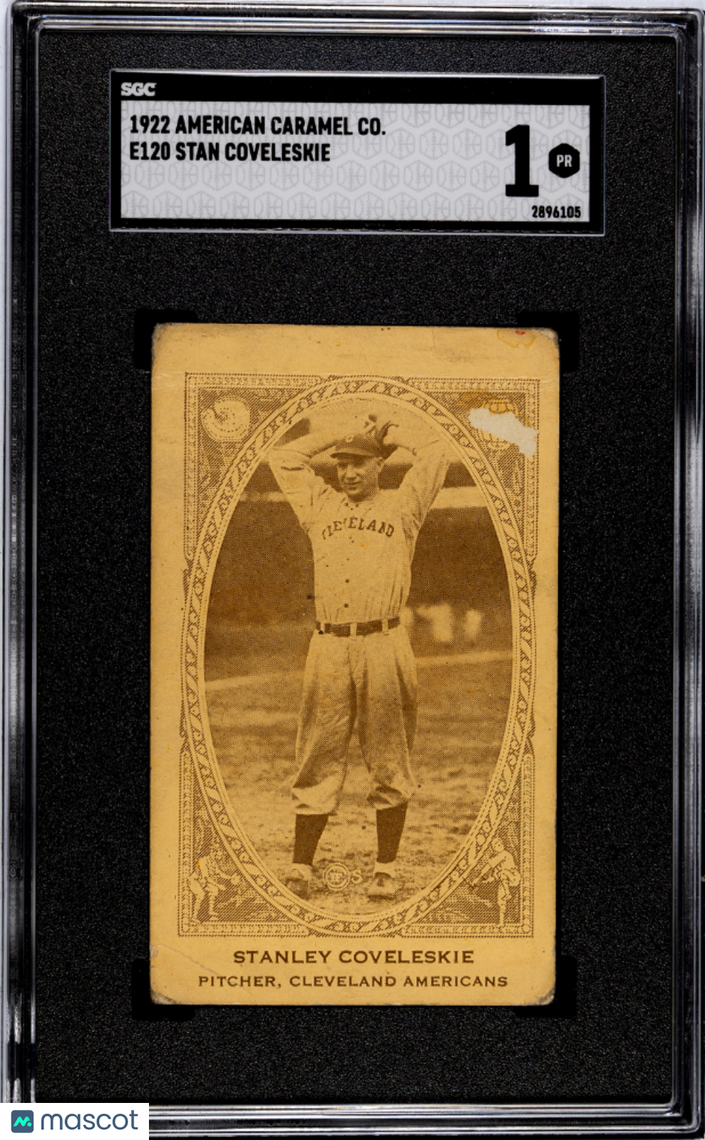 1922 American Caramel Co. (E120) Stan Coveleskie SGC 1