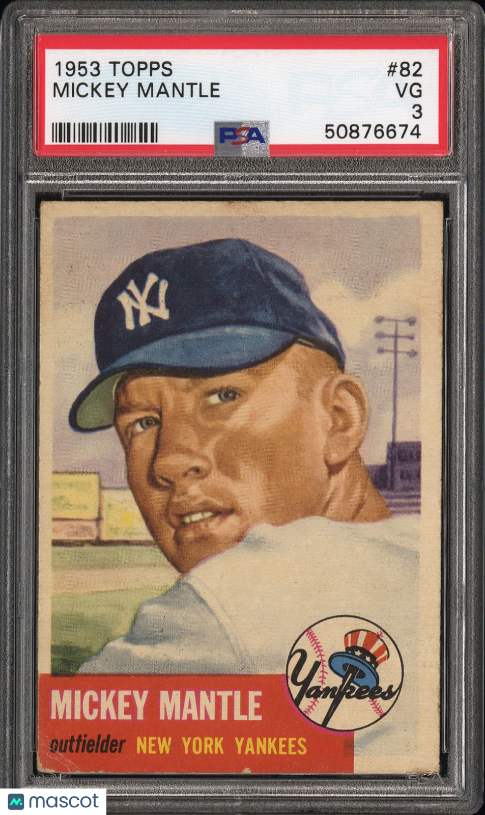 1953 Topps Mickey Mantle #82 PSA 3