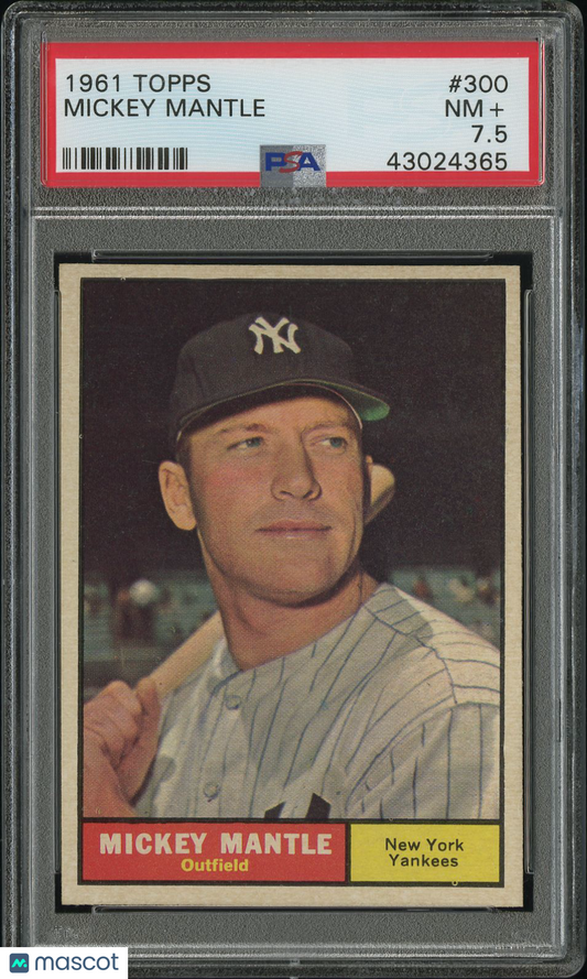 1961 Topps Mickey Mantle #300 PSA 7.5