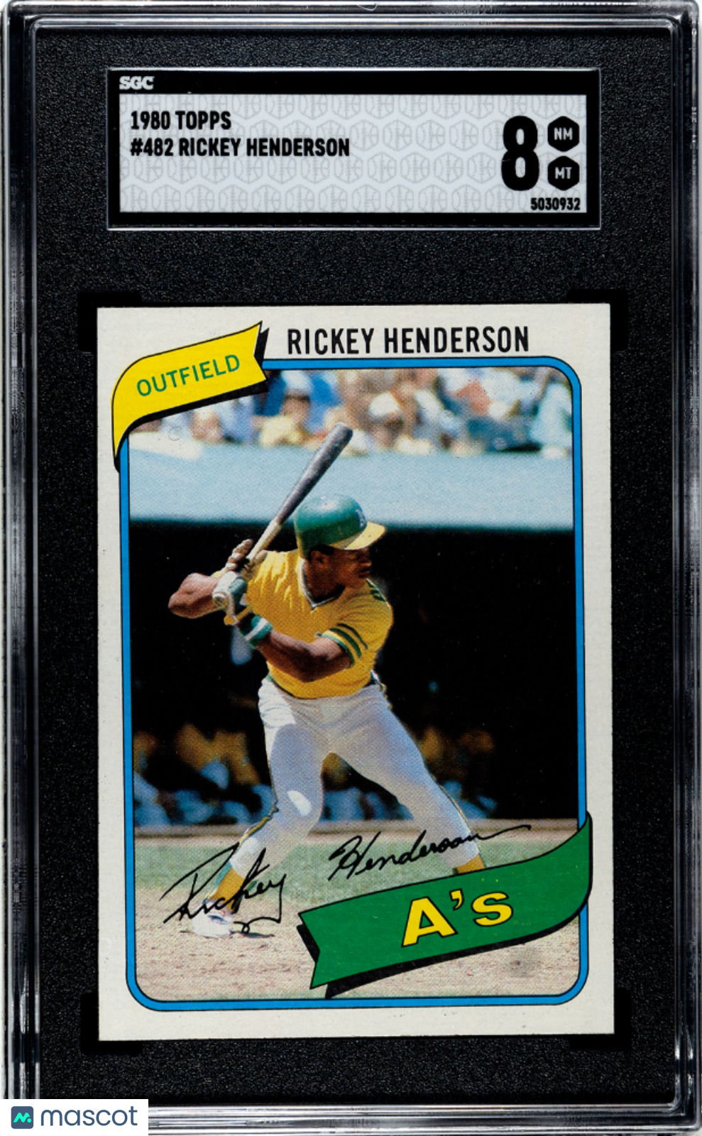 1980 Topps Rickey Henderson #482 SGC 8