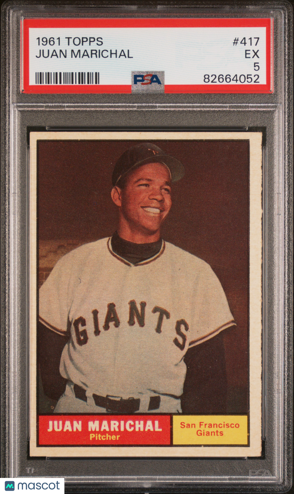 1961 Topps Juan Marichal #417 PSA 5