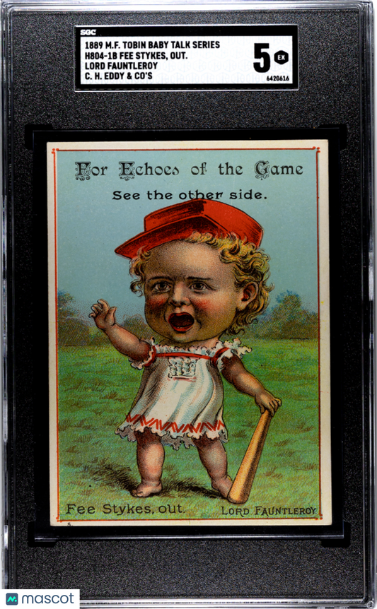 1889 M.F. Tobin H804-1b Baby Talk Series Out. Lord Fauntleroy Fee Stykes SGC 5