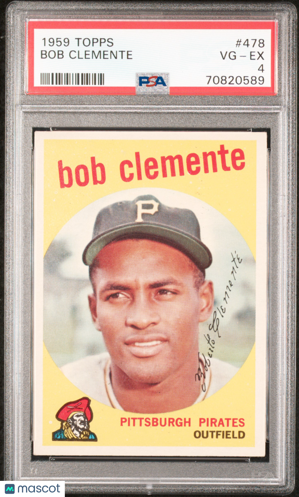 1959 Topps Bob Clemente #478 PSA 4