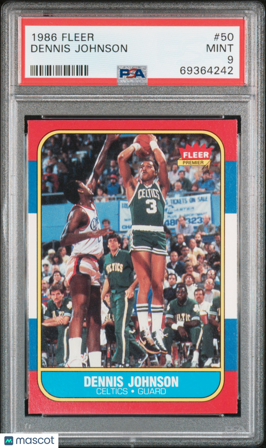 1986 Fleer Dennis Johnson #50 PSA 9