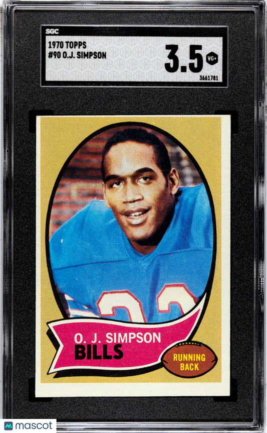 1970 Topps Oj Simpson #90 SGC 3.5