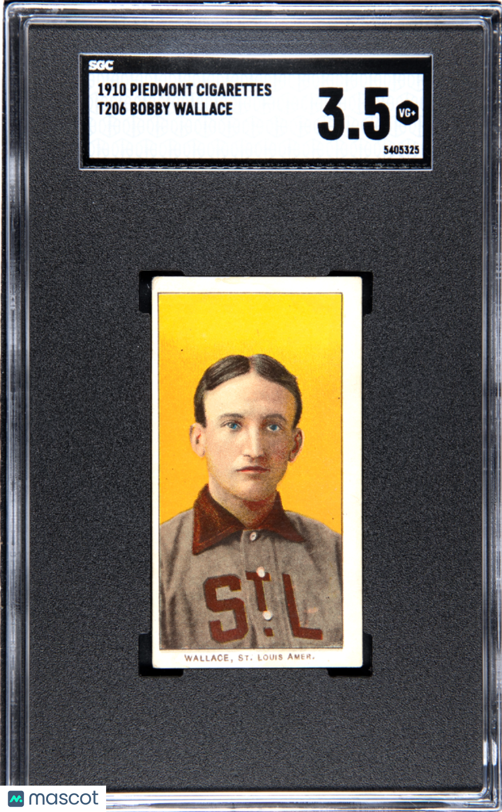 1910 Piedmont Cigarettes (T206) Bobby Wallace SGC 3.5