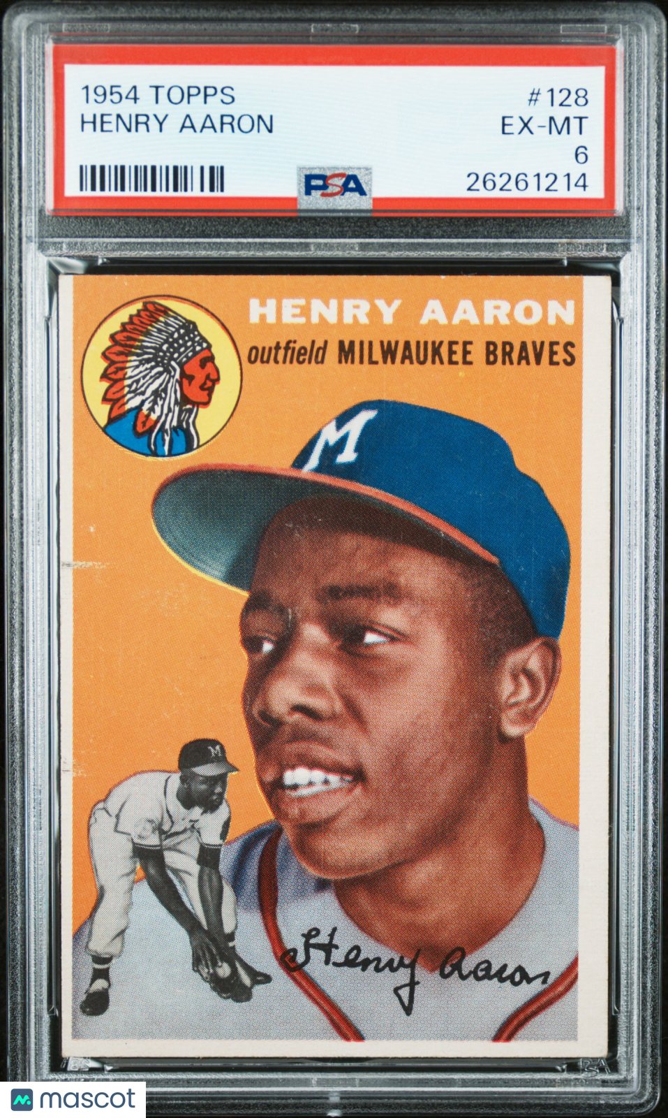1954 Topps Henry Aaron #128 PSA 6