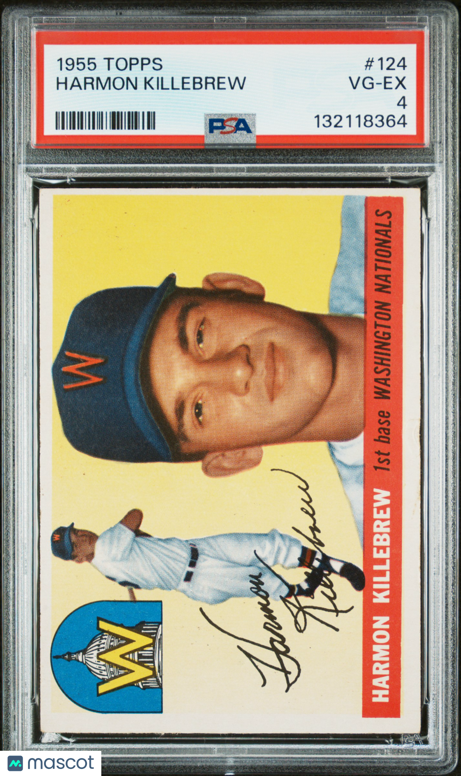 1955 Topps Harmon Killebrew #124 PSA 4