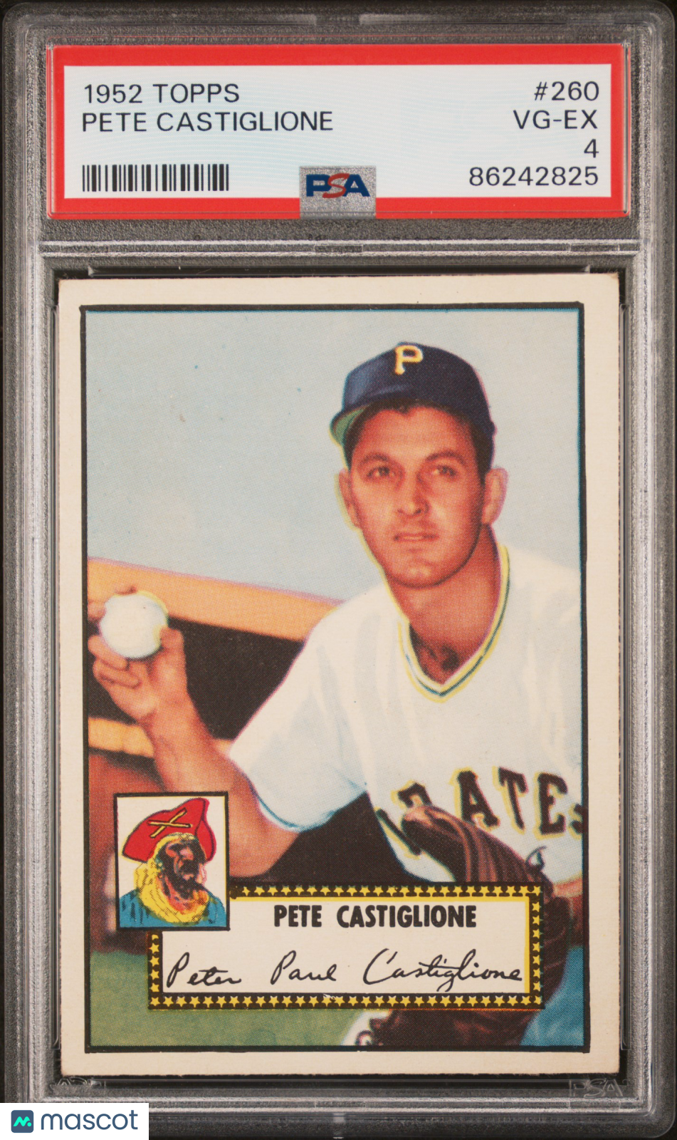 1952 Topps Pete Castiglione #260 PSA 4