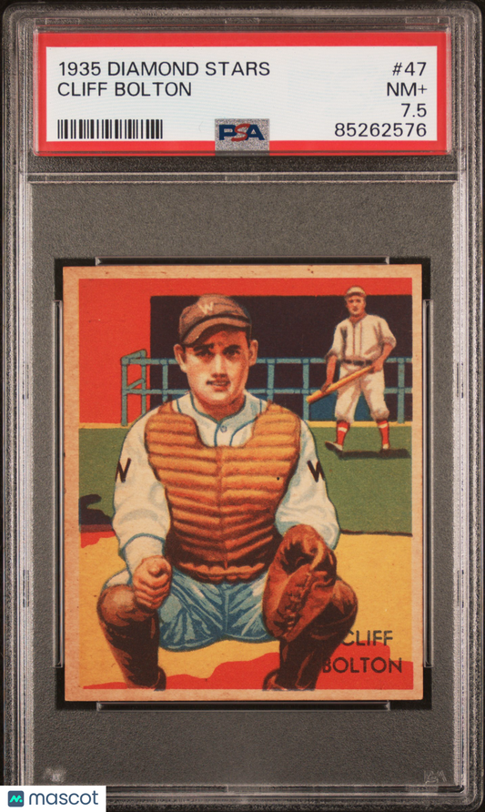 1935 Diamond Stars Cliff Bolton #47 PSA 7.5