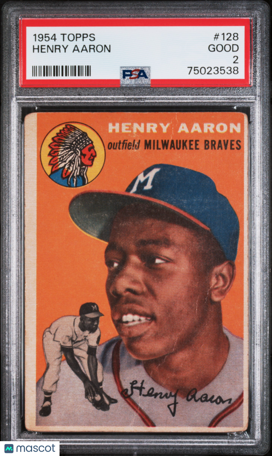 1954 Topps Henry Aaron #128 PSA 2