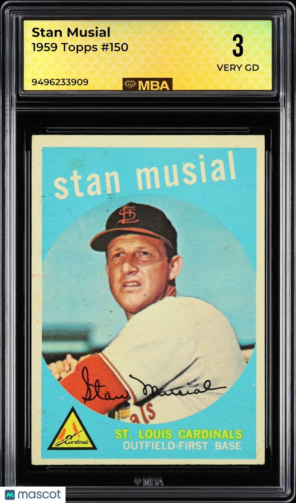 1959 Topps Stan Musial #150 MBA 3