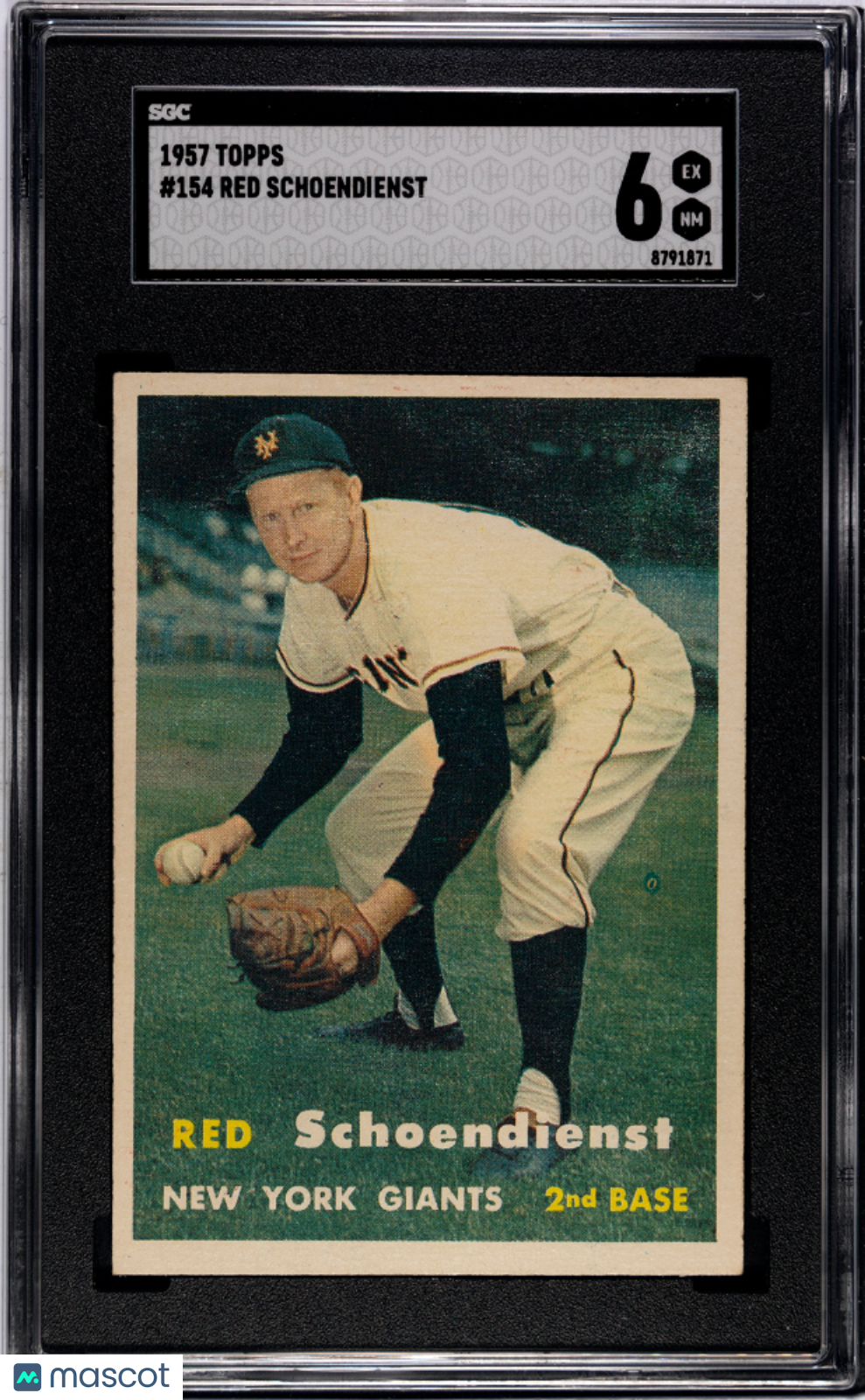 1957 Topps Red Schoendienst #154 SGC 6