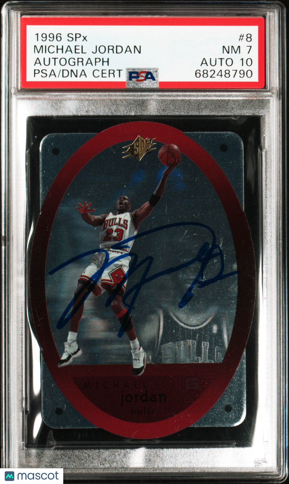1996 SPX Michael Jordan #8 Autograph PSA 7 Auto 10