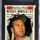 1961 Topps Mickey Mantle #578 All Star SGC 8