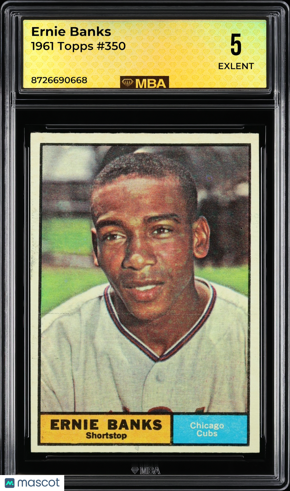 1961 Topps Ernie Banks #350 MBA 5