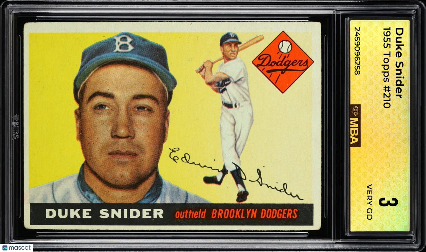 1955 Topps Duke Snider #210 MBA 3