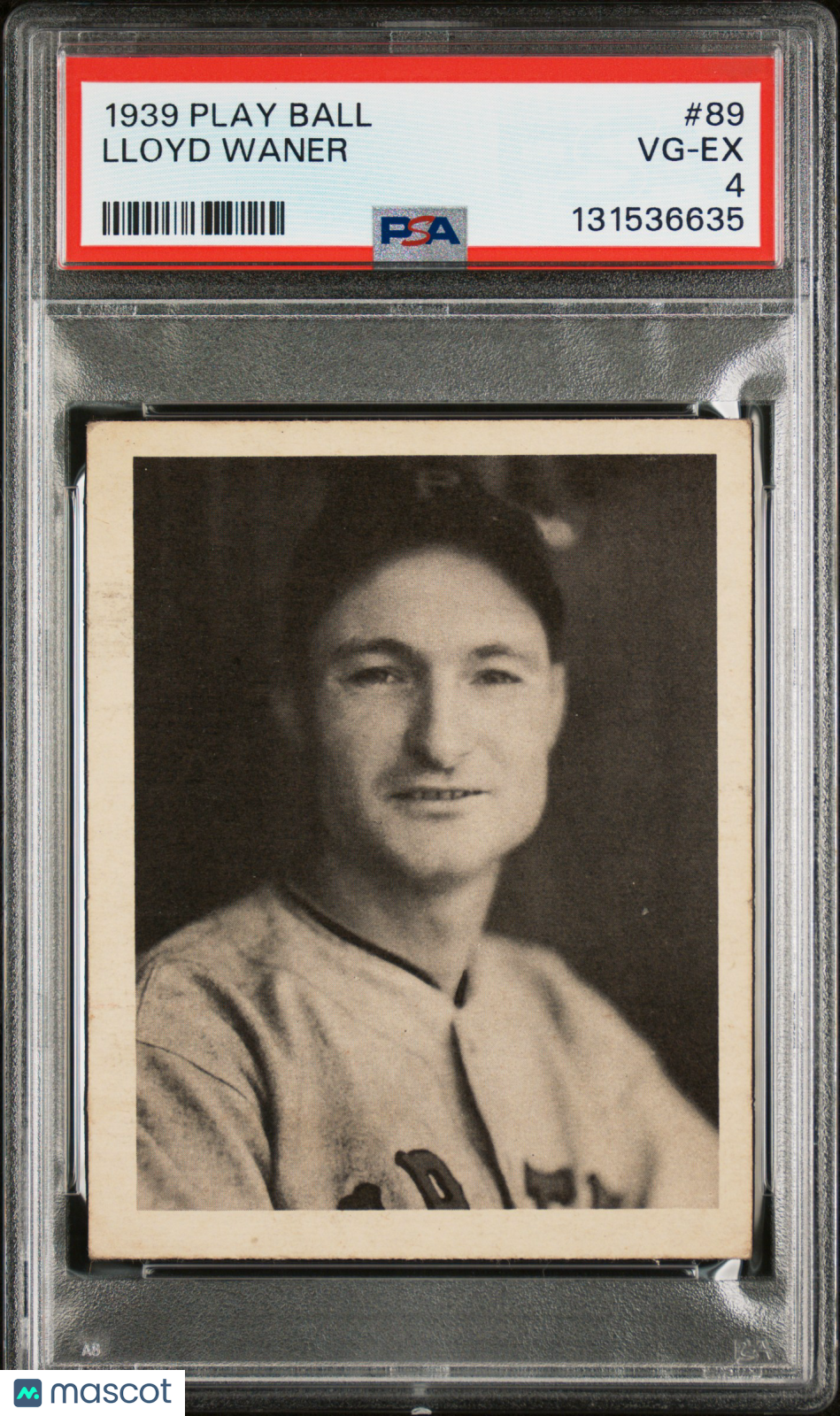 1939 Play Ball Lloyd Waner #89 PSA 4
