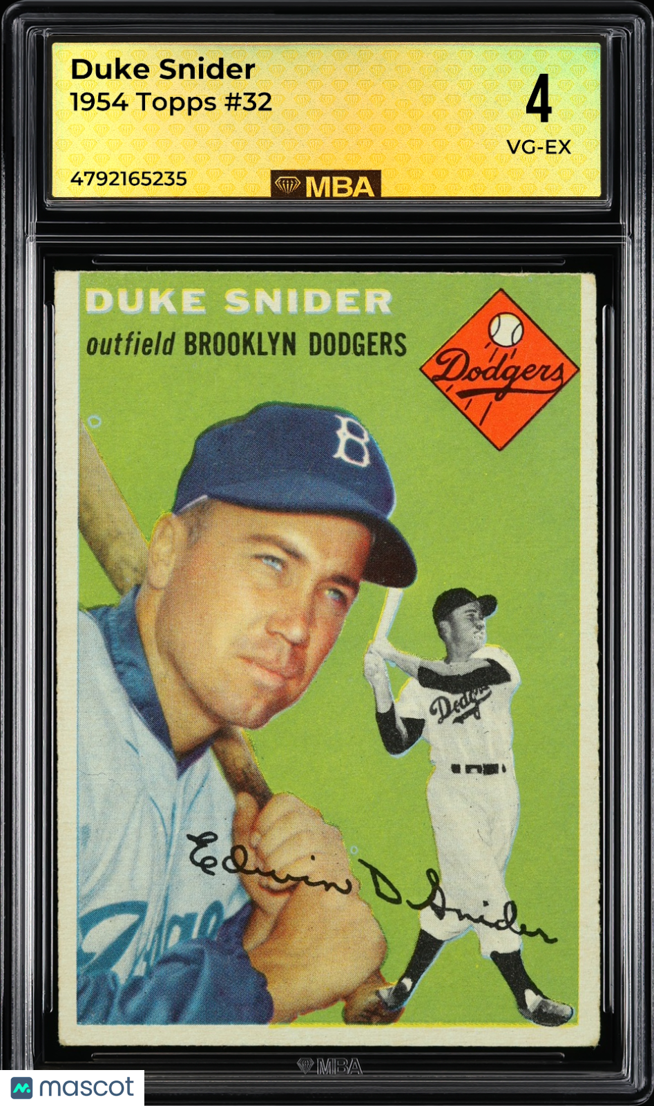 1954 Topps Duke Snider #32 MBA 4