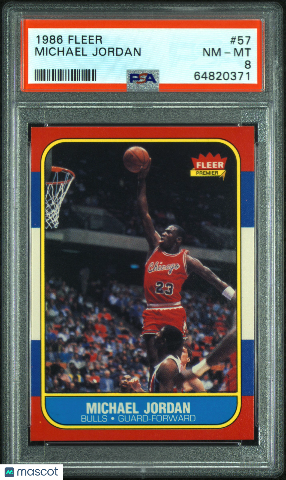 1986 Fleer Michael Jordan #57 PSA 8