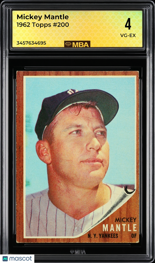 1962 Topps Mickey Mantle #200 MBA 4