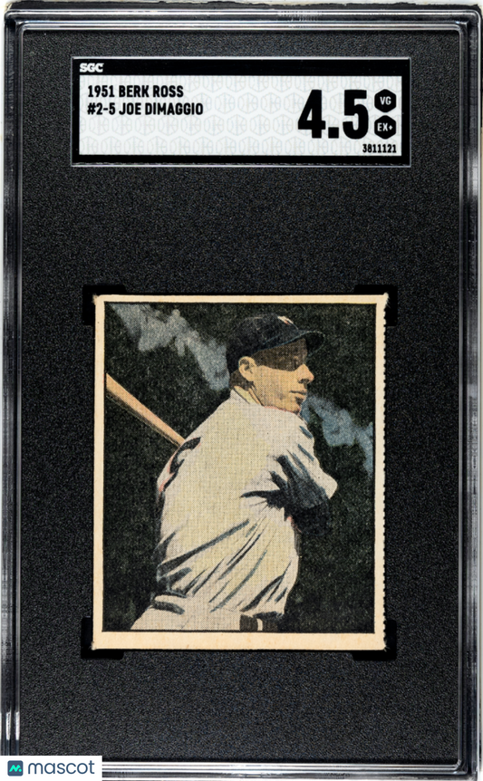 1951 Berk Ross Joe Dimaggio #2-5 SGC 4.5