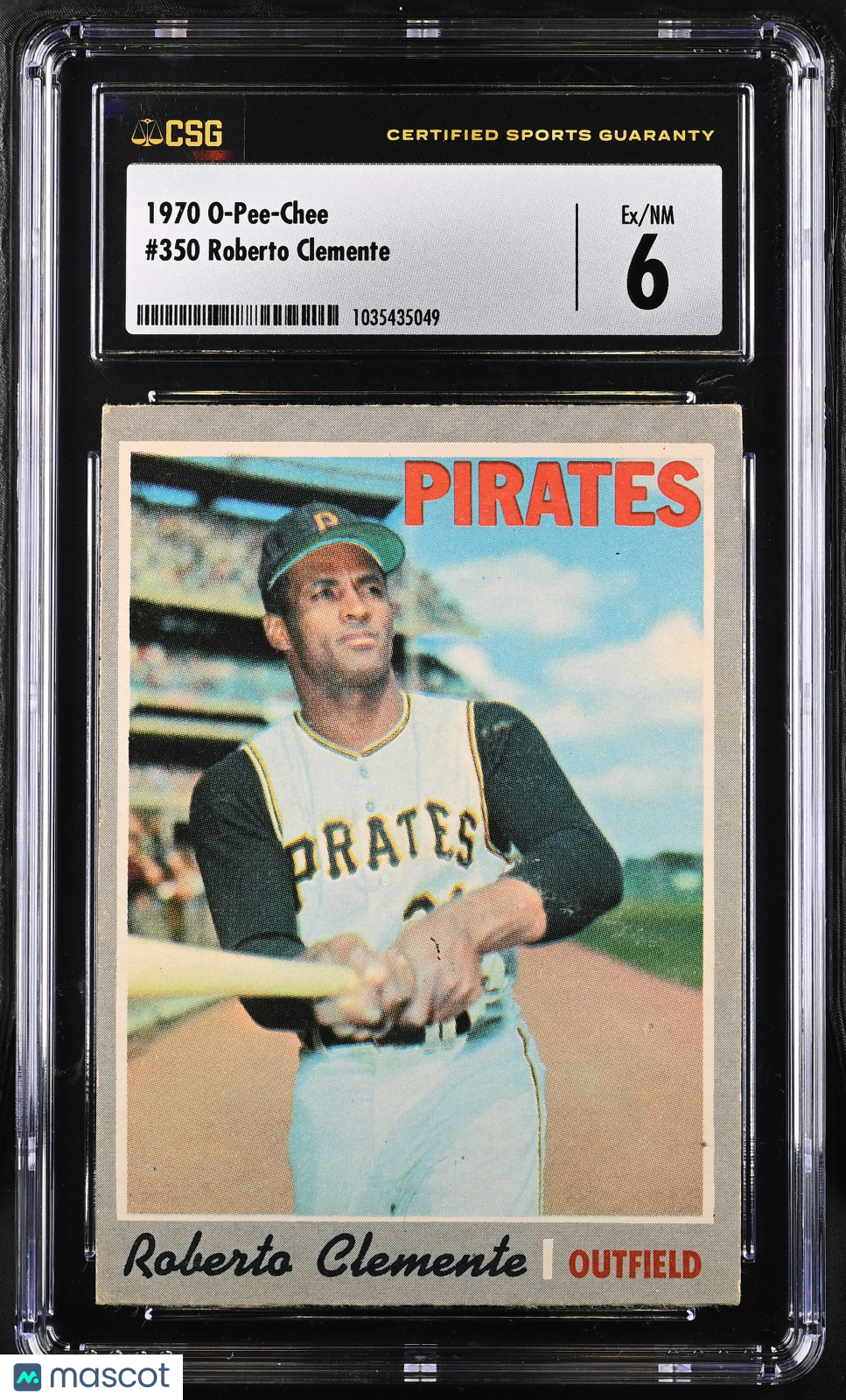 1970 O-Pee-Chee Roberto Clemente #350 CGC 6