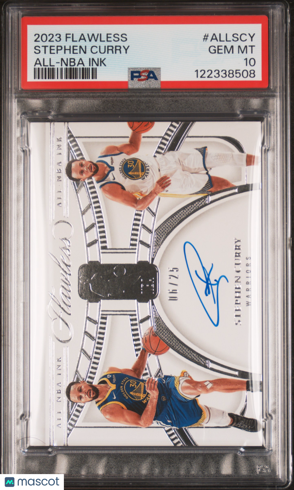 2023 Panini Flawless All-NBA Ink Stephen Curry #ALLSCY PSA 10 06/25