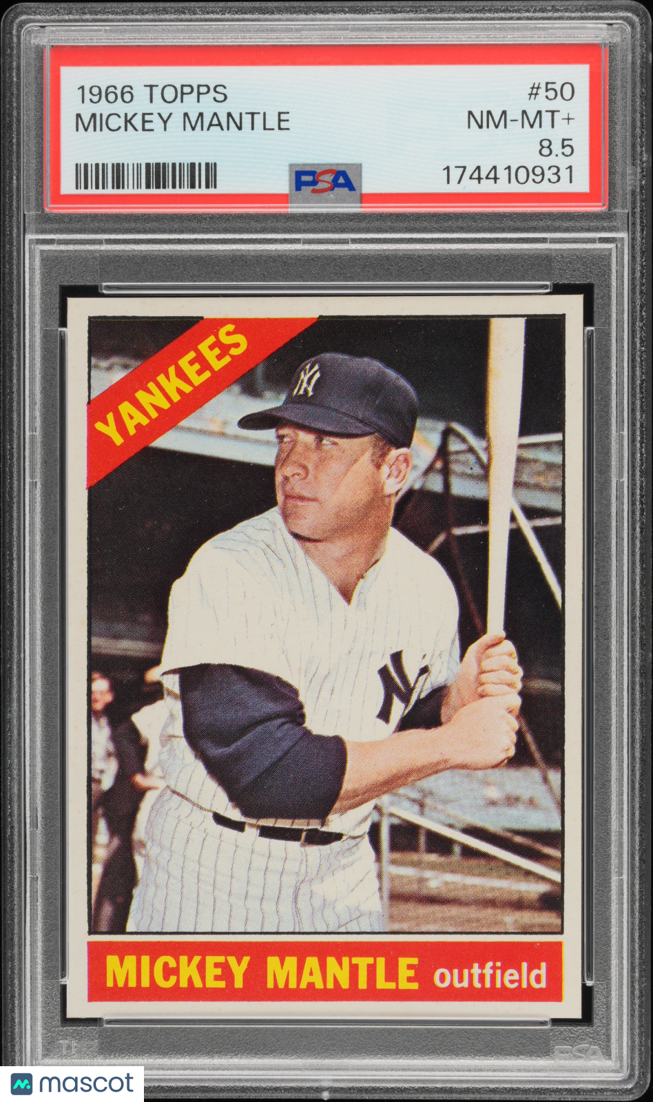 1966 Topps Mickey Mantle #50 PSA 8.5