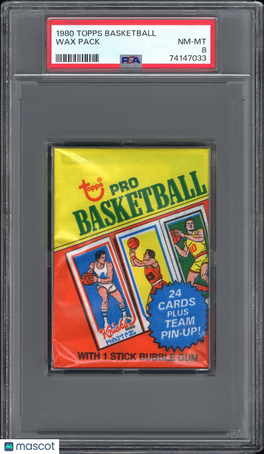 1980 Topps Basketball Pack PSA 8