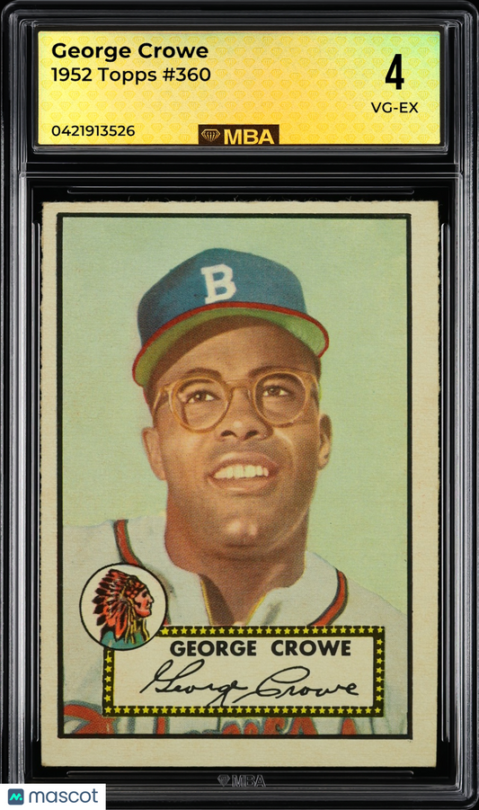 1952 Topps George Crowe #360 MBA 4