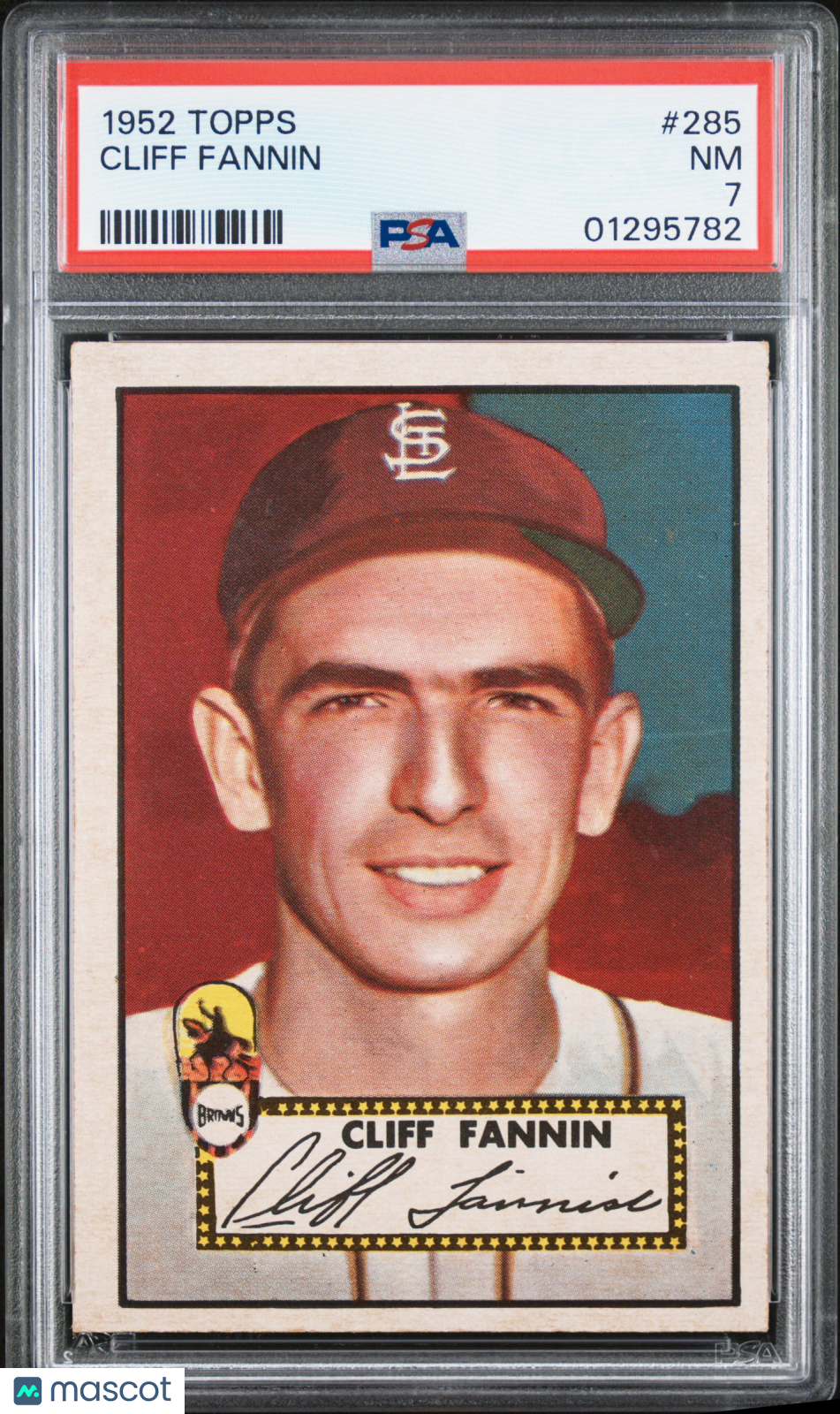 1952 Topps Cliff Fannin #285 PSA 7