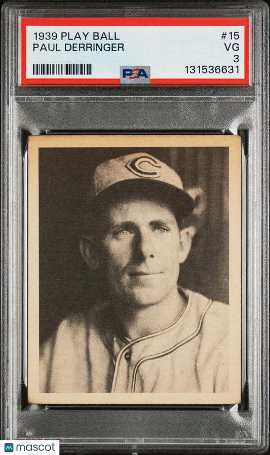 1939 Play Ball Paul Derringer #15 PSA 3