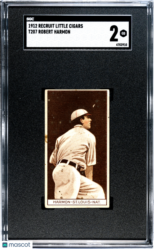 1912 Recruit Little Cigars (T207) Robert Harmon SGC 2