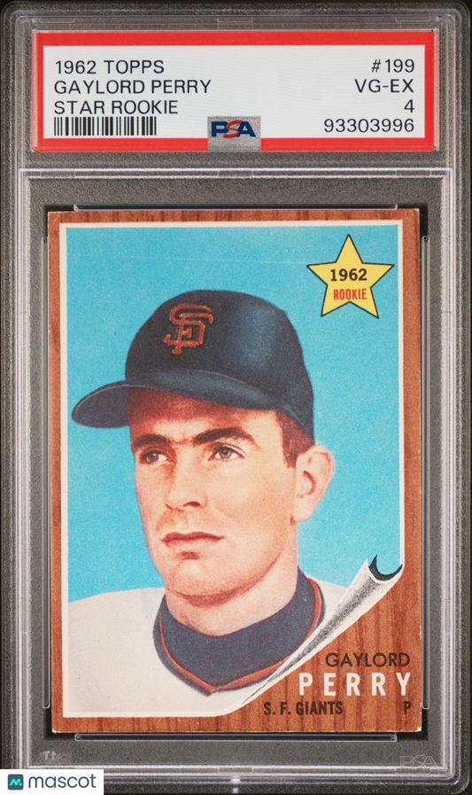 1962 Topps Gaylord Perry #199 Star Rookie PSA 4