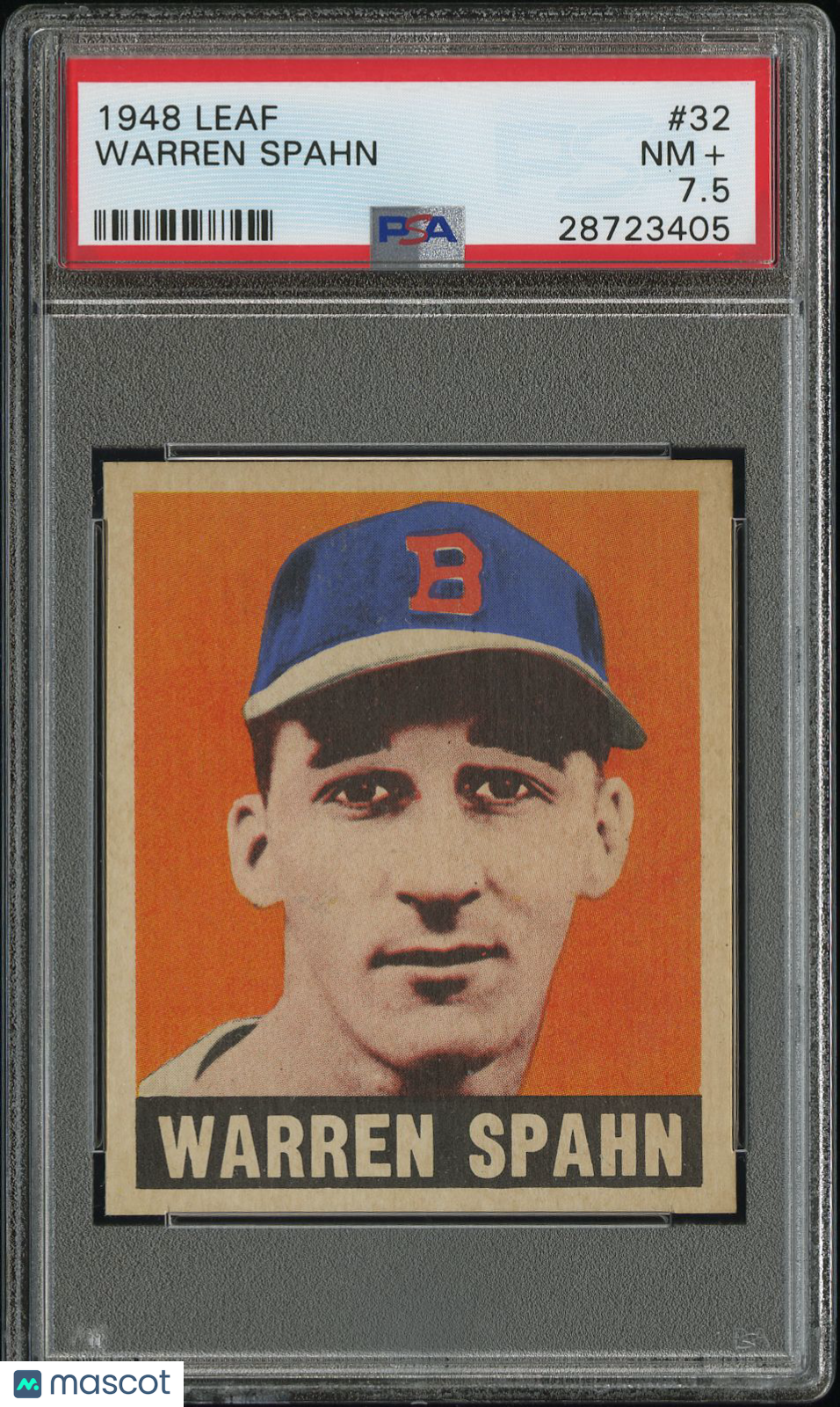 1948 Leaf Warren Spahn #32 PSA 7.5