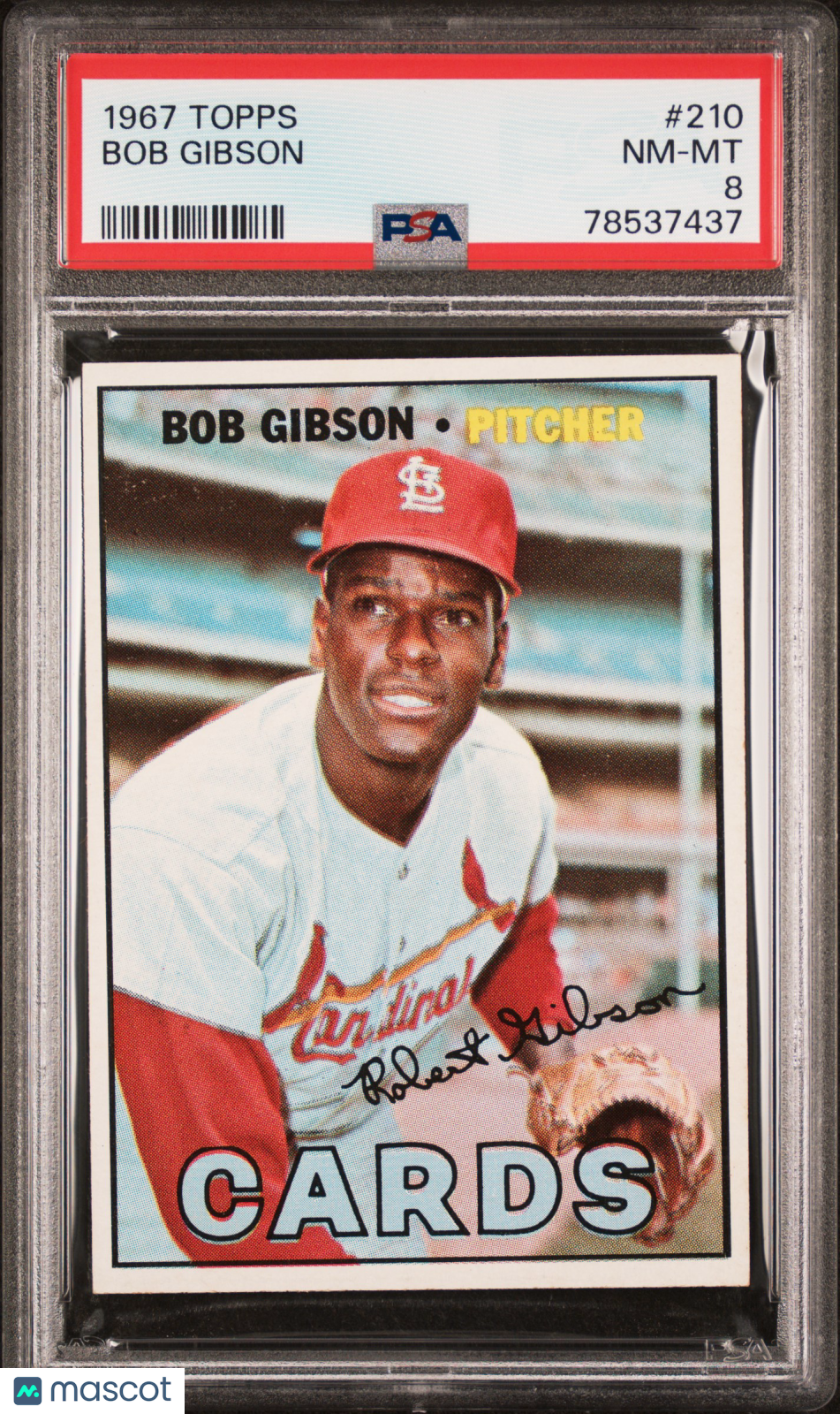 1967 Topps Bob Gibson #210 PSA 8