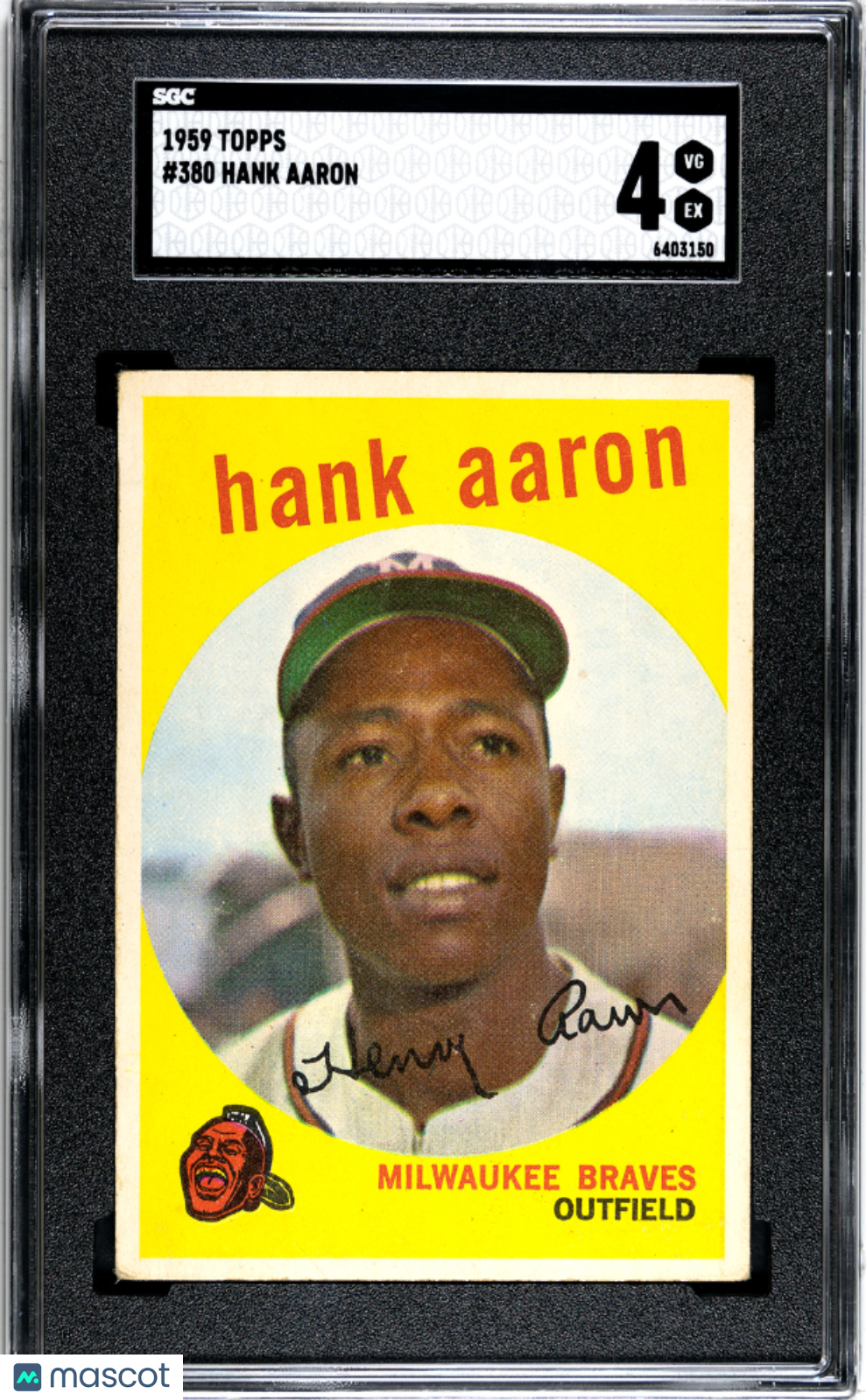 1959 Topps Hank Aaron #380 SGC 4