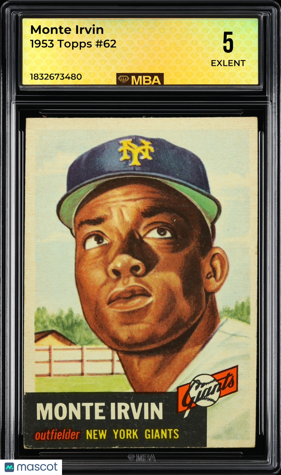 1953 Topps Monte Irvin #62 MBA 5
