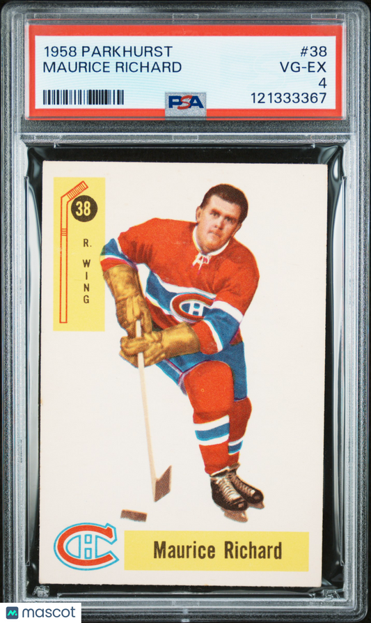 1958 Parkhurst Maurice Richard #38 PSA 4