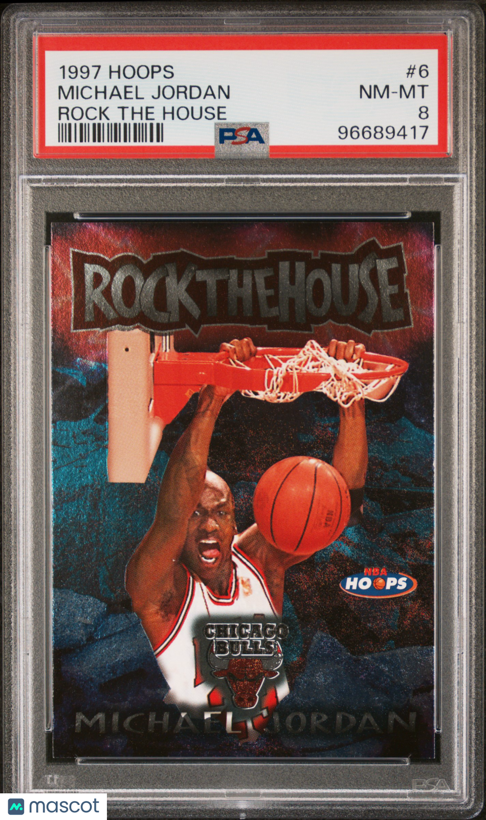 1997 Hoops Rock The House Michael Jordan #6 PSA 8