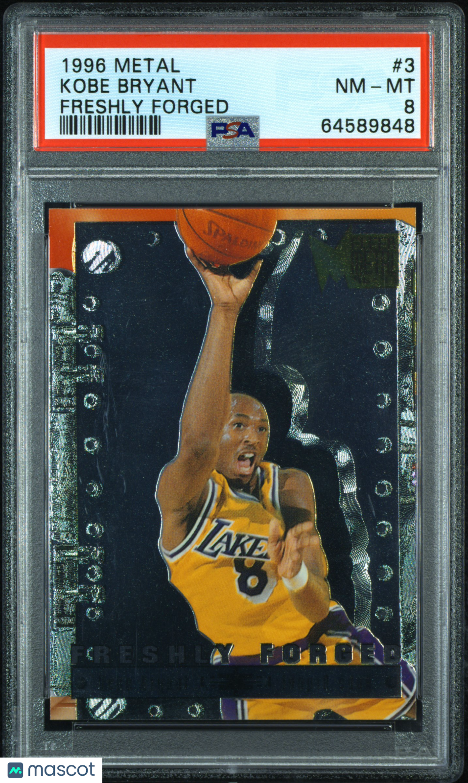 1996 Metal Freshly Forged Kobe Bryant #3 PSA 8