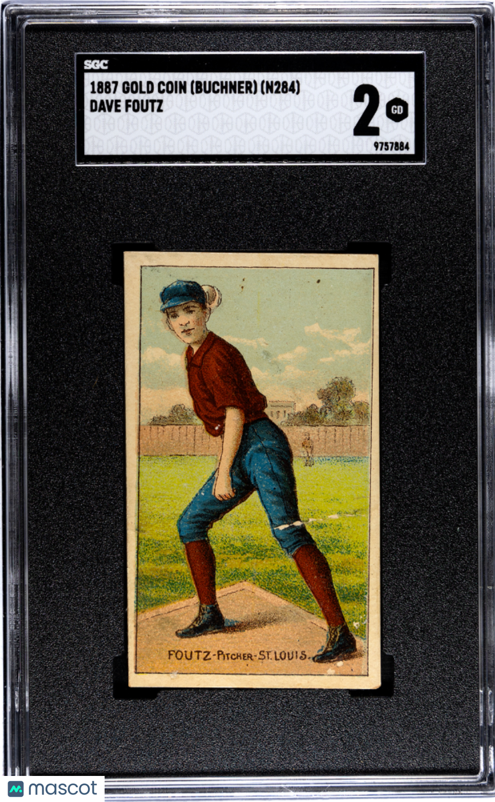 1887 Gold Coin (Buchner) (N284) Dave Foutz SGC 2