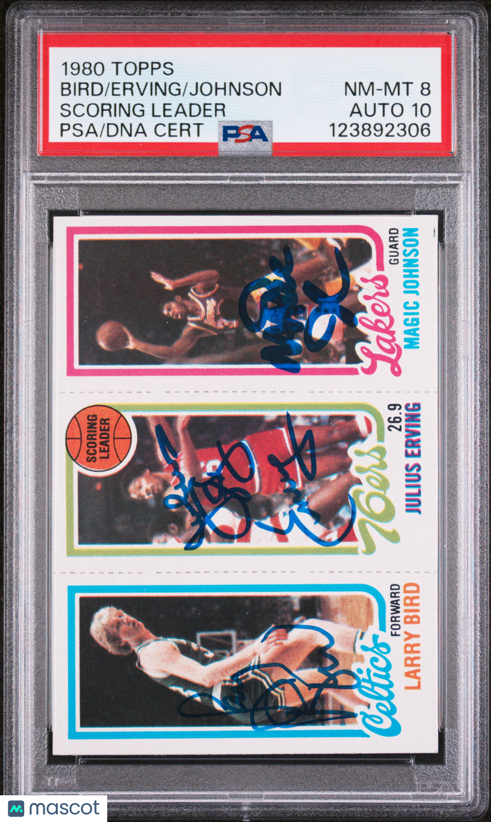 1980 Topps Scoring Leader Scoring Leader PSA 8 Auto 10