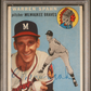1954 Topps Warren Spahn #20 PSA 3 Auto 9