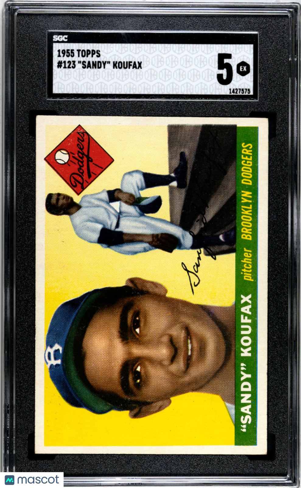 1955 Topps Sandy Koufax #123 SGC 5